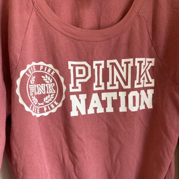 Victoria Secret Pink Nation Logo Perfect Crewneck - Picture 3 of 6